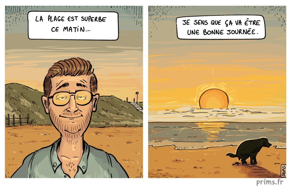 Dessin, BD : Une superbe plage